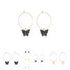 Elegant Women's Butterfly Earrings Alloy Material Popular Fashion Accessory