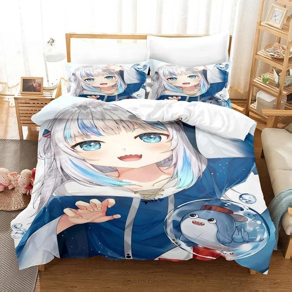 3D Anime Kawaii Girls Date A Live IV Bedding Set Single Twin Full Queen King Size Bed Set Adult Kid Bedroom Duvetcover Sets
