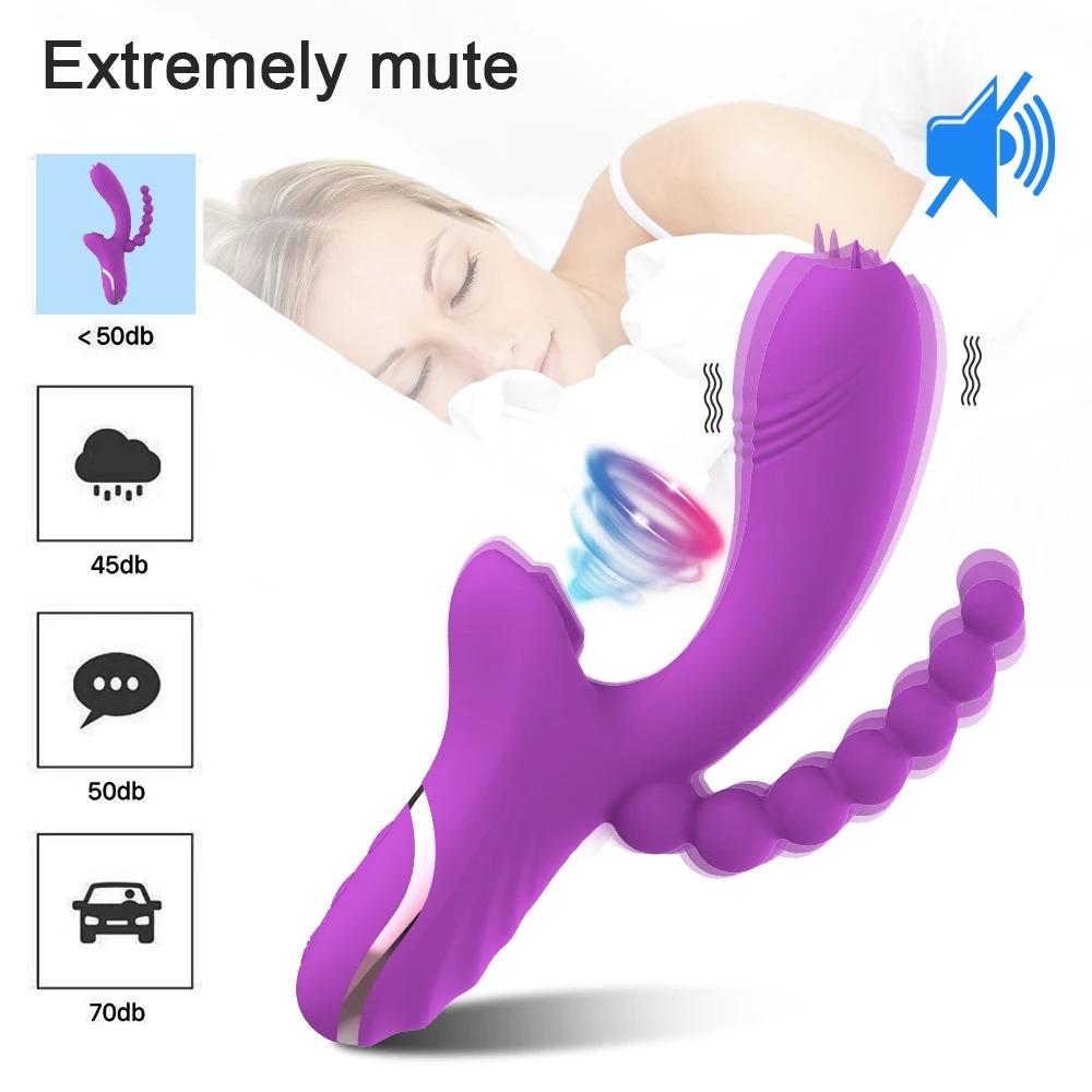Female Tongue Licking Masturbation Clitoris G Spot Anal Stimulator Fast Squirt Clit Sucker Dildo Vibrator for Women 18+ Sex Toys