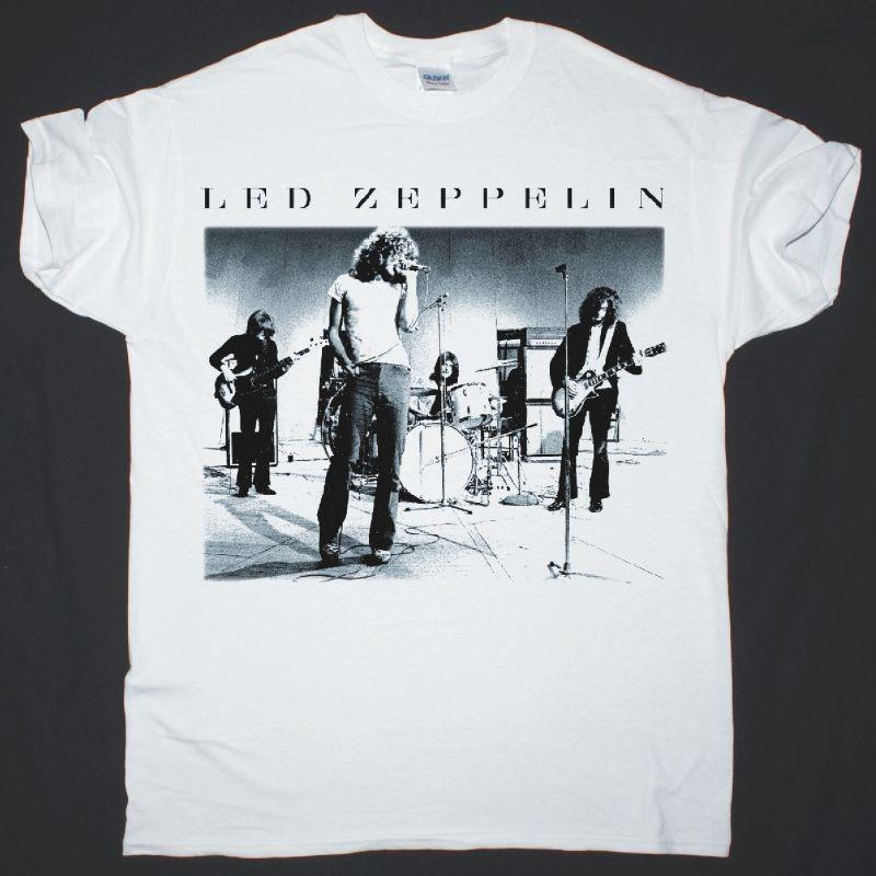 Led Zeppelin BBC Sessions 1969 White T-Shirt Classic Rock Tee S разноцветный