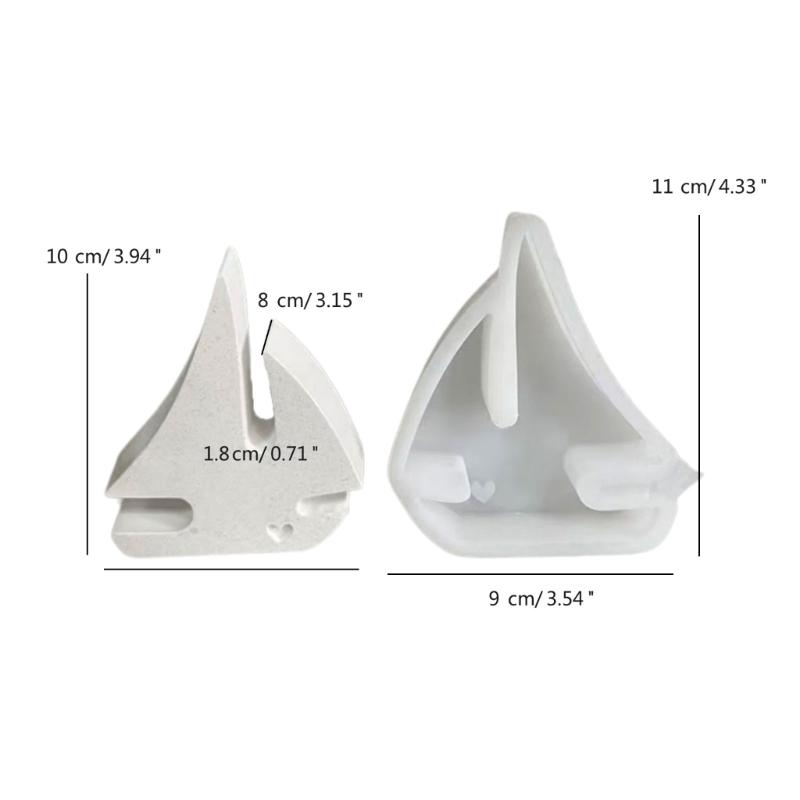 Sailboats Resin Molds Sailing Boats Candle Molds for Making Candle Soap Mousses Cake Baking DIY Craft Gypsum Decorations
