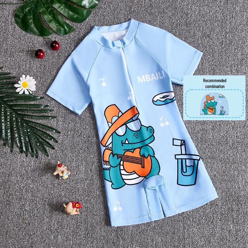 

Детский мультяшный купальник на лето 2025: Слитный для девочек и с коротким рукавом для мальчиков 3XL 130-140CM