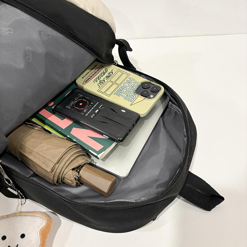 Color Block Campus Schoolbag Student Large Capacity Lightweight Backpack for Girls