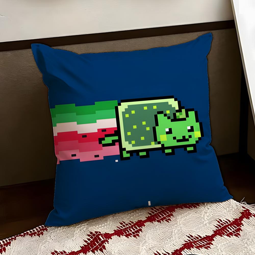 Nyan Cat Cushion Cover Reversible Soft Durable Pillow Cover Home  Car MultiScene Use for Daily Comfort