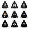 Unisex Mikina s kapucí na zip s fleecovou podšívkou a potiskem písmen Volný střih Bavlna Dlouhý rukáv Pánská Dámská