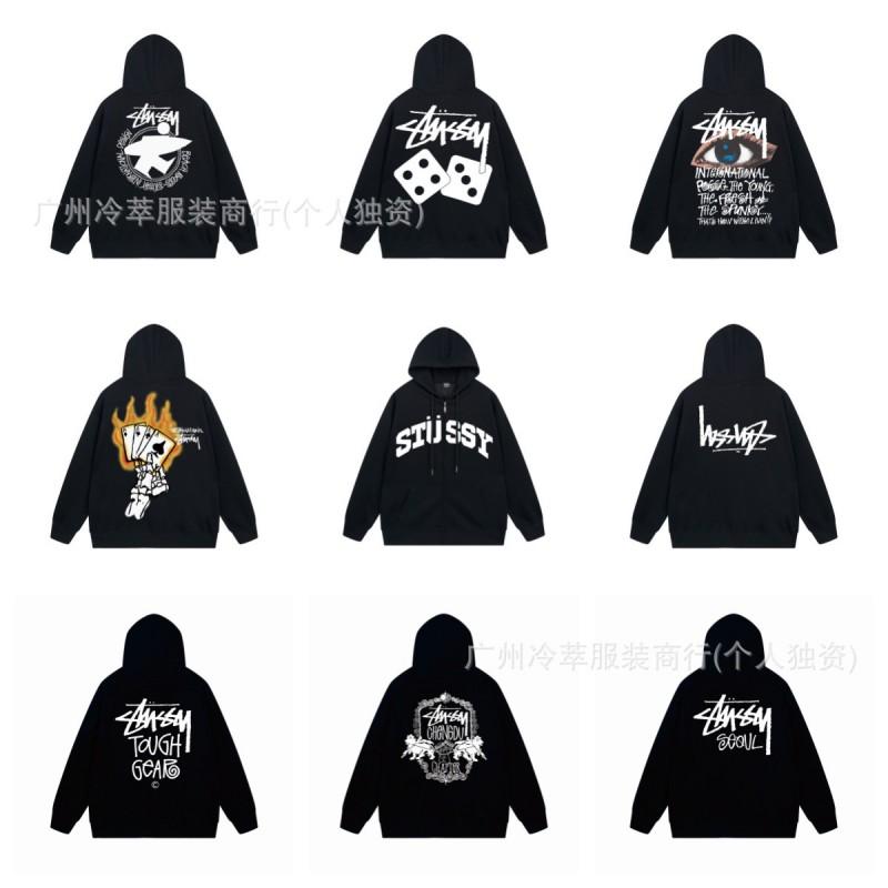 Unisex Mikina s kapucí na zip s fleecovou podšívkou a potiskem písmen Volný střih Bavlna Dlouhý rukáv Pánská Dámská