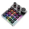 Programmable  Ro Keyboard 16-Keys 3 Knob Gaming Keypad with USB Wired+  Mode Volume Controller