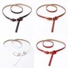 Womens Faux Leather Thin Belt With Knot Closure For Street Style And Daily Wear