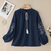 ZANZEA Women CasuaL V-Neck Loose Print Long Sleeve Blouse