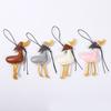Cartoon Scarf Duck Pendant DIY Bag Charm Trendy Pu Leather DuckKeychain  Bag Ornament