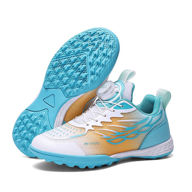 2025 new children's rotating buckle football shoes boys and girls TF broken nails primary and secondary school students training competition sports s