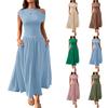 Summer Solid One Shoulder Sexy High Waist Long Dress With Pockets For Women Leisure Europe USA
