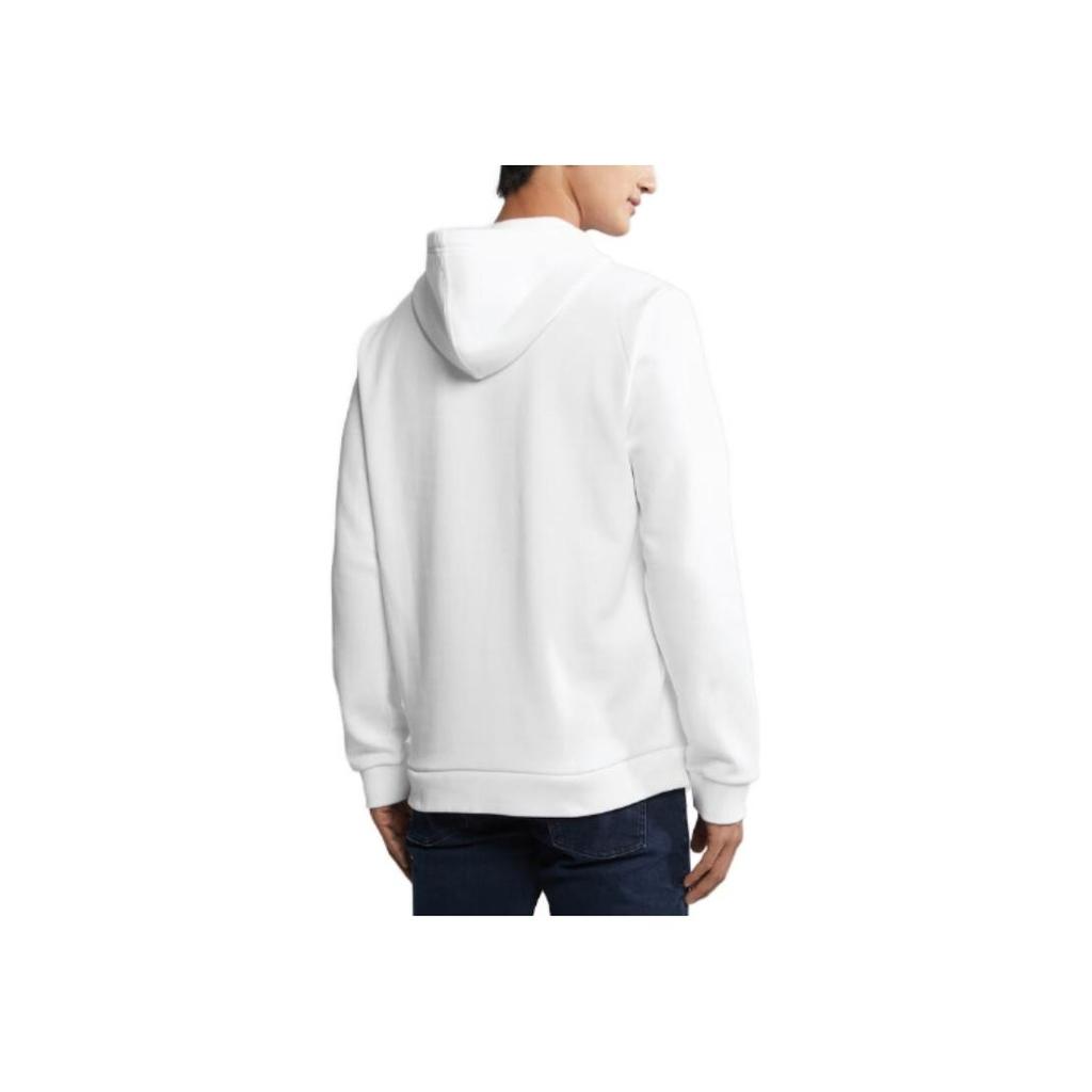 Calvin Klein Hooded Printed Fleece Pullover Long Sleeve Sweatshirt Men sweatshirts White 40KC420