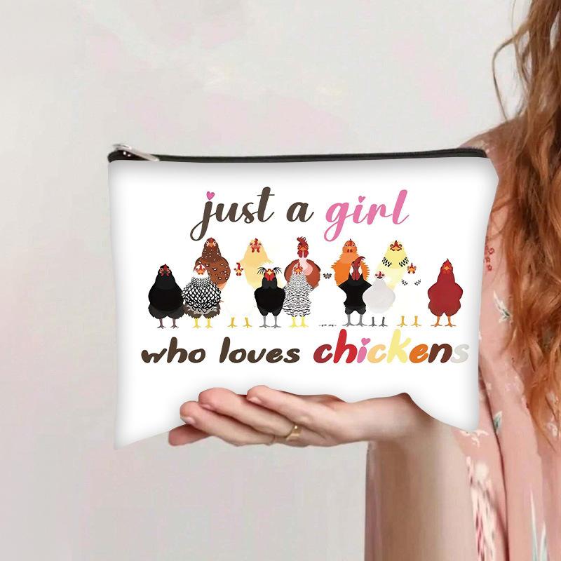 Принтованная подарочная косметичка мультяшное животное женский клатч для улицы портативная на молнии сумка для умывания канцтовары холщовый пенал sf-365