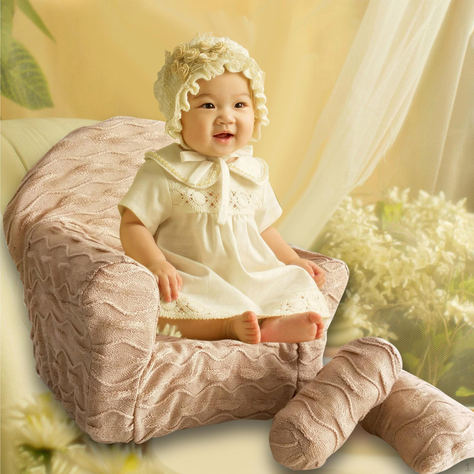 

Уютный диван для фотосъемки новорожденных для младенцев светло-коричневого