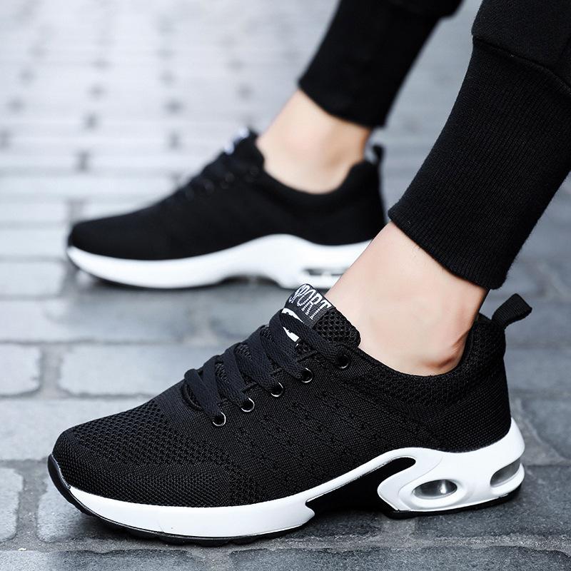 Herren Freizeit-Sneaker Atmungsaktive Leichte Sneaker Outdoor Mesh Schwarz Laufschuhe Jogging Tenis Walking Zapatillas De Deporte