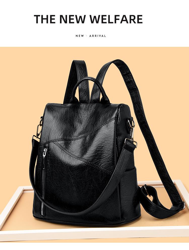 Versatile Sheepskin-Texture Women's Backpack—2026 Style, Anti-theft, Large Capacity for Travel & School