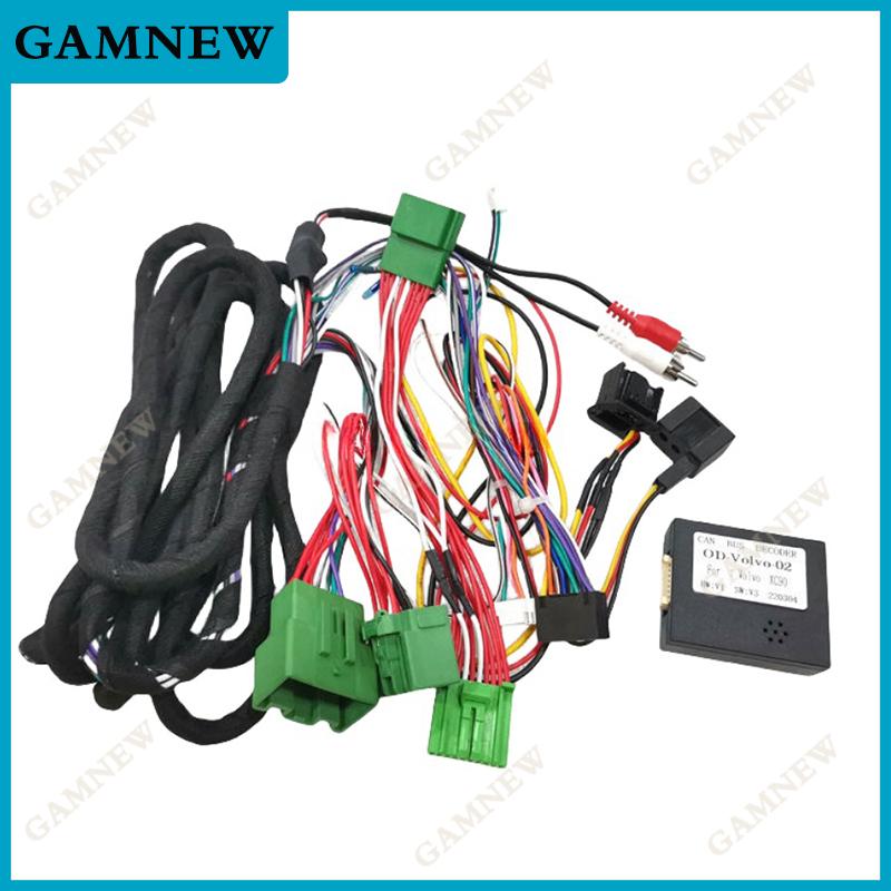 Car 16pin Audio Wiring Harness With Canbus Box For Volvo XC90 2009-2013 Aftermarket Stereo Installation Wire Adapter