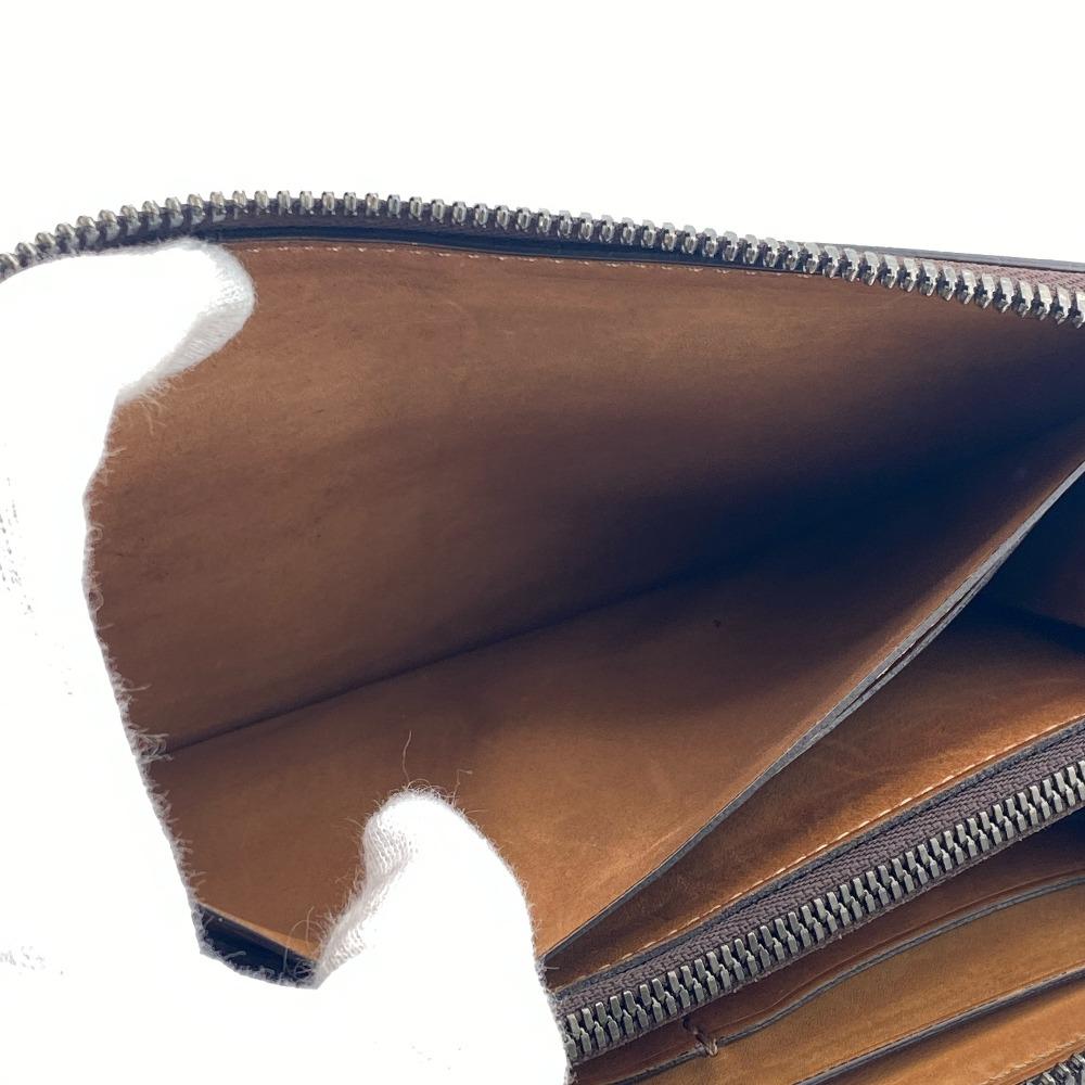 Berluti Zip Around leather Calligraphy Purse Brown leather mens Used