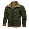 Winter Thickened Faux Suede Zip Jacket, British Style Fleece Lined Warm Coat for Outerwear