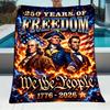 Freedom American Heritage Patriotic Blanket Suitable for the 250th Anniversary of Founding