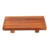 Wooden Riser Multifunctional Small Wood Tray Pedestal Stand for Kitchen Bathroom Countertop Brown Color
