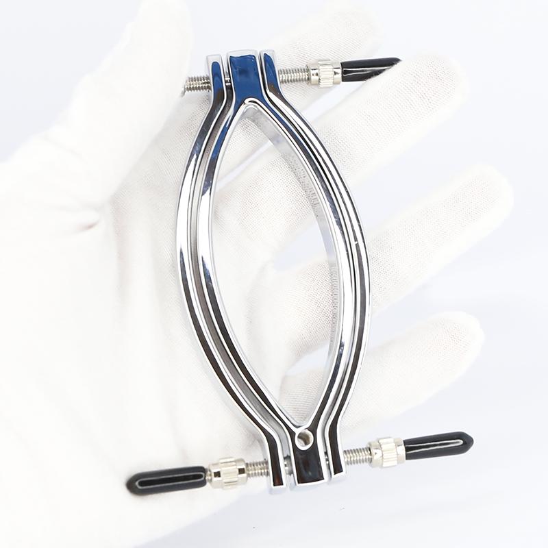 Jucării SM pentru femei Metal Bondage Vagin Labia Clip Clemă Stimulator Clitoris Jocuri erotice pentru adulți Masaj cu păsărică Jucării sexuale pentru femei