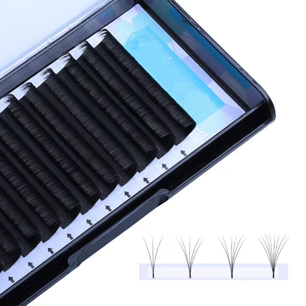 Hot Selling 2D 3D 4D 5D Fall Strips Easy Fan D Curvature Black Soft Eyelash