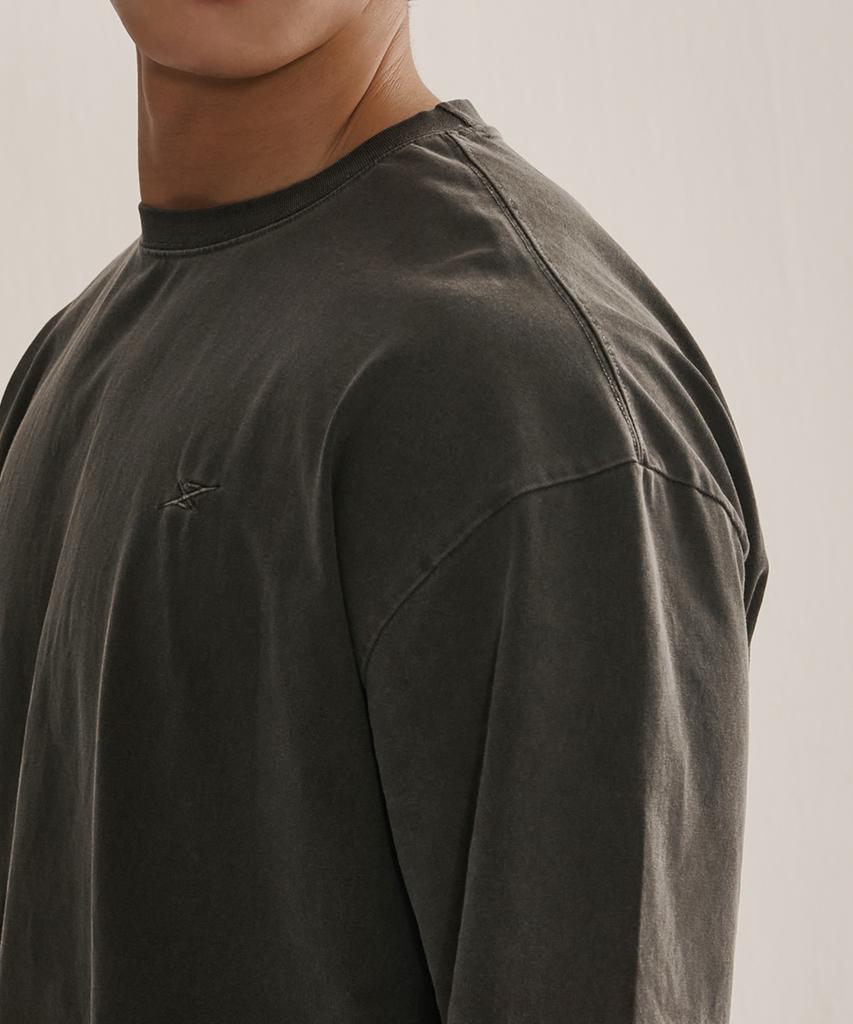 NINEZ Small Logo Pigment Oversized T-Shirt_3Color
