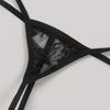 Sexy Lace See-through Beach Thong Ladies Bikini V Strap Panties Sexy Lingerie for Fine Woman 3PCS