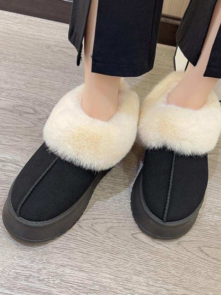 Fashion Women's Boots Plus Velvet Warm Casual Shoes One Step Suede Leather Trendy Women's Ankle Boots Chelsea Women's Boots