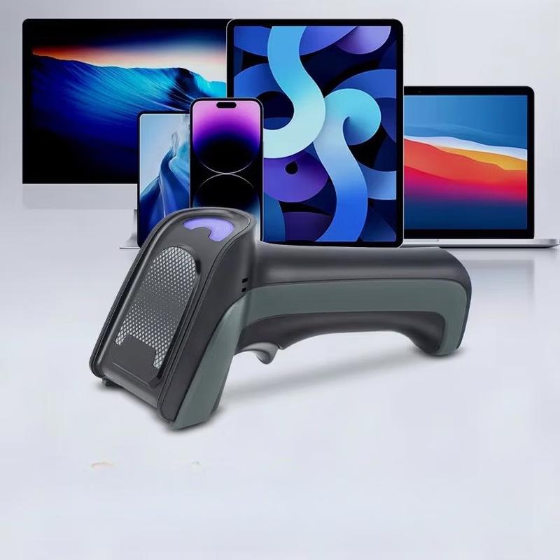 SMVP Wireless Bluetooth 2D Barcode Scanner with Charging Dock