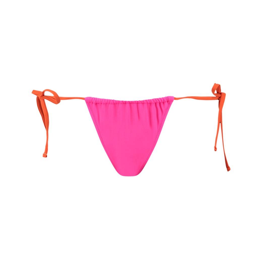 Dół od bikini Puma Swim Women Side Tie Tanga String 1P majtki kąpielowe damskie różowe (938066-02)
