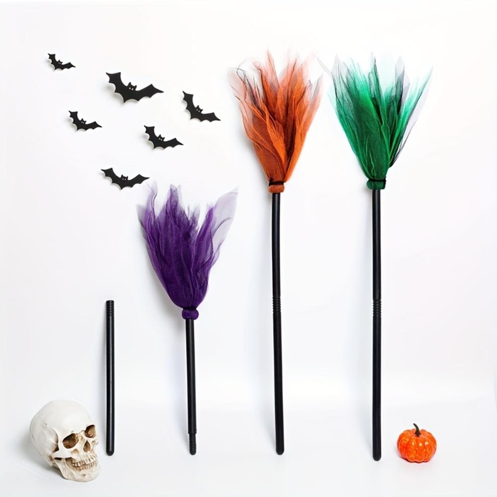 1 Stück Halloween-Hexenmopp-Besen Cosplay-Requisite, abnehmbares lustiges Geisterfest-Ornament, Party-Dekorationsmaterial und kreatives Feiertagskostüm-Geschenk