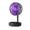 USB Rechargeable Foldable Mini Desktop Fan - Long-Lasting, Retractable, Portable for Dorms