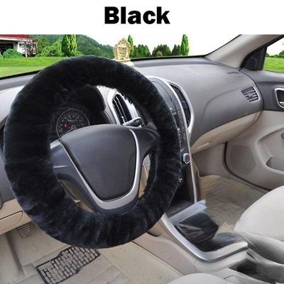Coprivolante per auto in peluche di lana, morbido e caldo, confortevole protezione per ruota automatica