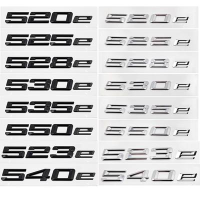 ABS Car Rear Trunk Letters Logo Badge Emblem Sticker For 5 Series 520e 525e 528e 530e 535e 540e 550e E39 E60 E61 F10 F11 G30