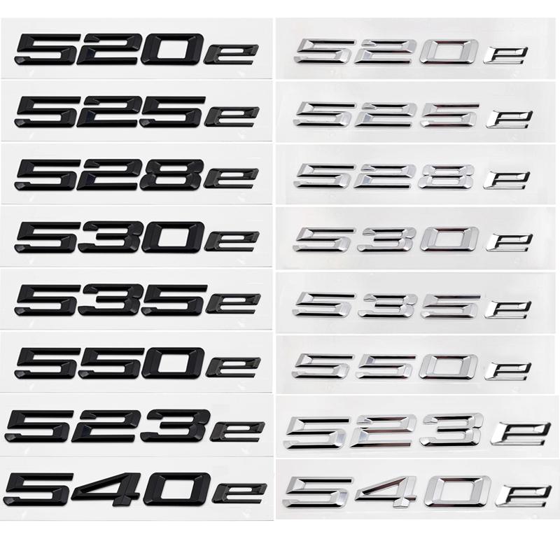 ABS Auto Kofferraum Heck Buchstaben Logo Plakette Emblem Aufkleber für BMW 5er Serie 520e 525e 528e 530e 535e 540e 550e E39 E60 E61 F10 F11 G30