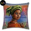 Abstract Painting Africa Cus On Cover African Woman Home Decor Pillow Case Gallery Exotic Ethnic Stye Linen Cus On Cover