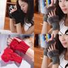 Winter Warm Gloves For Women With Knit Fabric And Half Finger Design