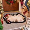 Irregular Shape Entryway Rug Cat Dog Decor Floor Rug Durable Door Mat  Front Door Hallway