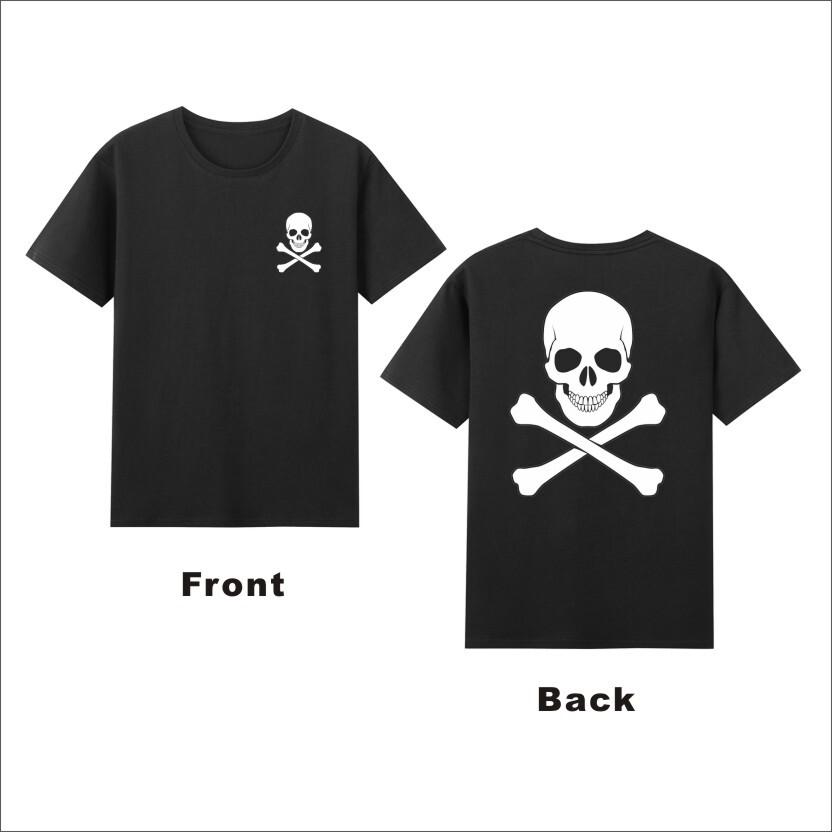 Skull And Crossbones Pocket Design Gothic TShirt S