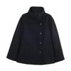Cappotto Corto da Donna in Misto Lana Collo Alto Casual Chic Capospalla Inverno 2025