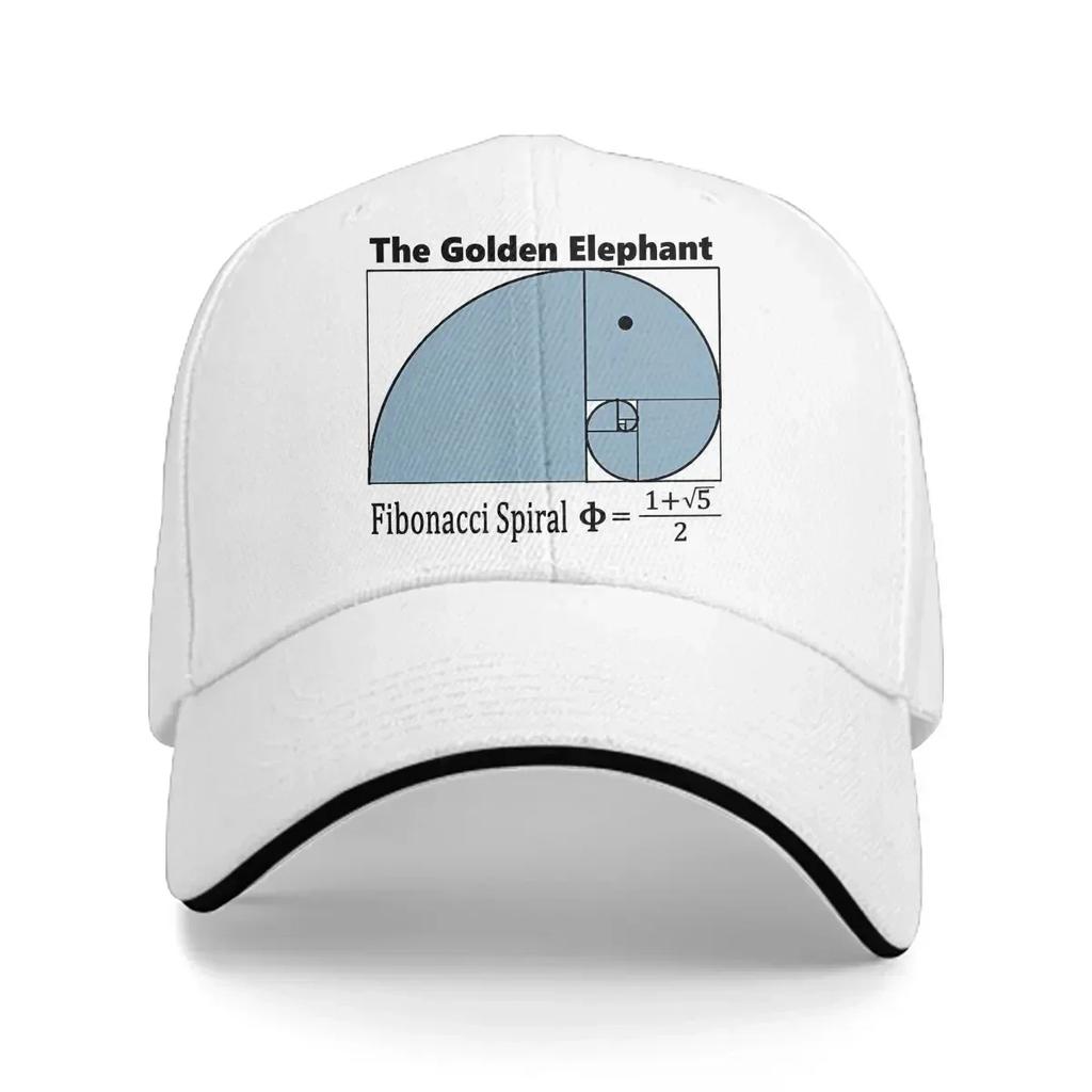 Elephant Baseball Caps Peaked Cap Fibonacci Sequence Golden Ratio Sun Shade Hats for Men Women