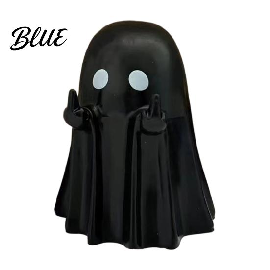Contenitore Porta Cancelleria Ufficio Figurine Fantasma Dito Medio di Halloween Portapenne Gesto Spettrale Resina Organizer per Cancelleria Supporto Ornamenti Carini,