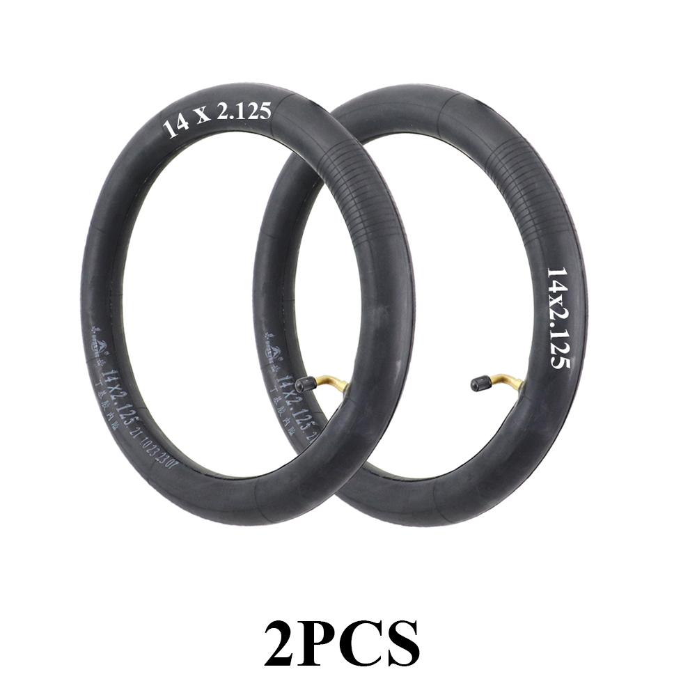 2pcs 14x2.125 Butyl Rubber Inner Tube With A Bent Valve Stem For Electric Bicycle E-Bike Tires Electric Bike Parts Accessory
