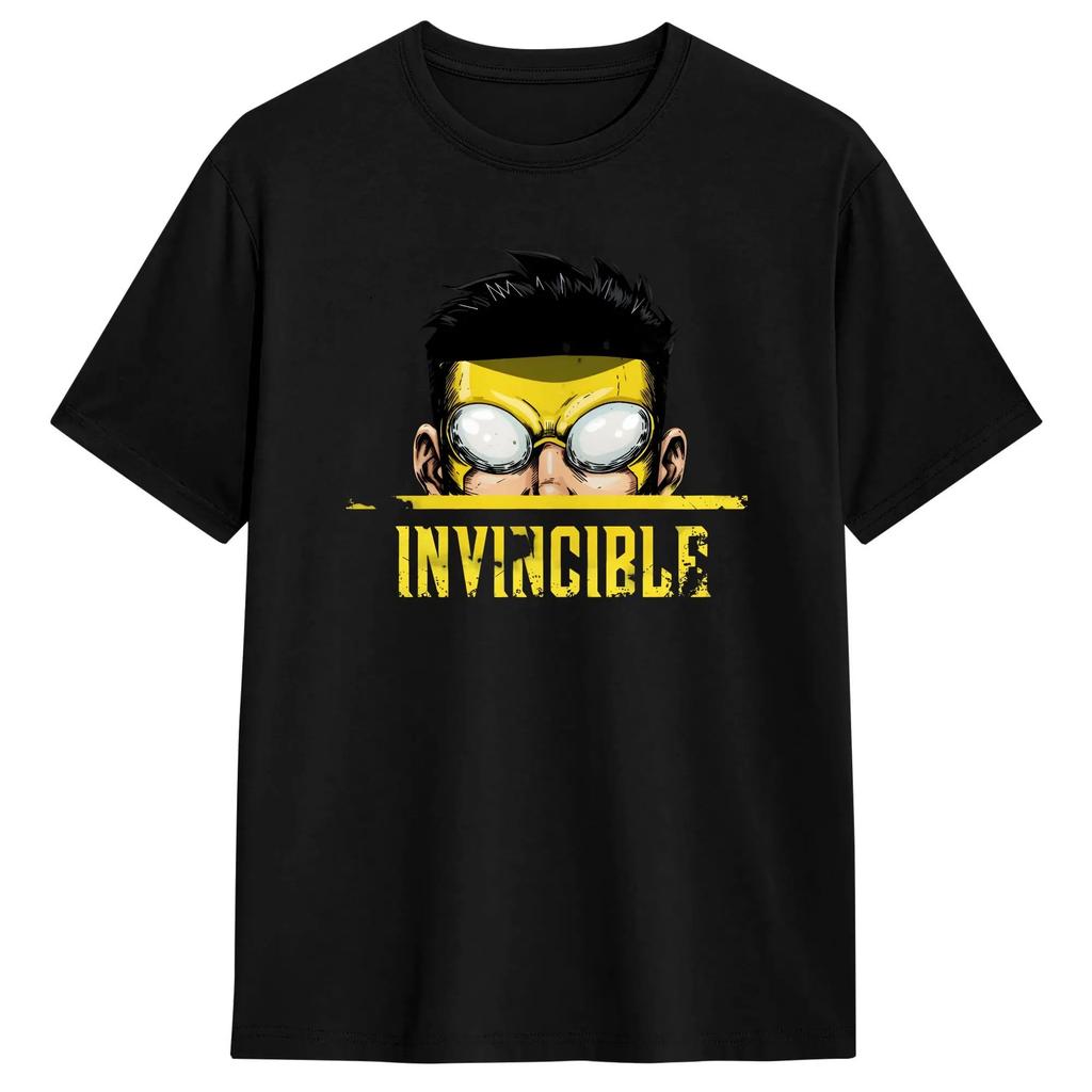 Summer Fashion Trendy Tee Invincibles Unisexga Unisex T Shirt Novelty Shirt Short Sleeve Crewneck TShirts Cotton Printed Clothing