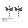 1 Pair Dragonfly Hook Earrings Color Rhinestone Tassel Ethnic Style Vintage Elegant Hypoallergenic Women Girls Dangling Earrings Fashion Jewelry