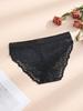 4Pcs/Set Sexy Lace Women's Panties Perspective Underwear Low Waist Panty Solid Underpants Floral Intimates Female Lingerie M-XL