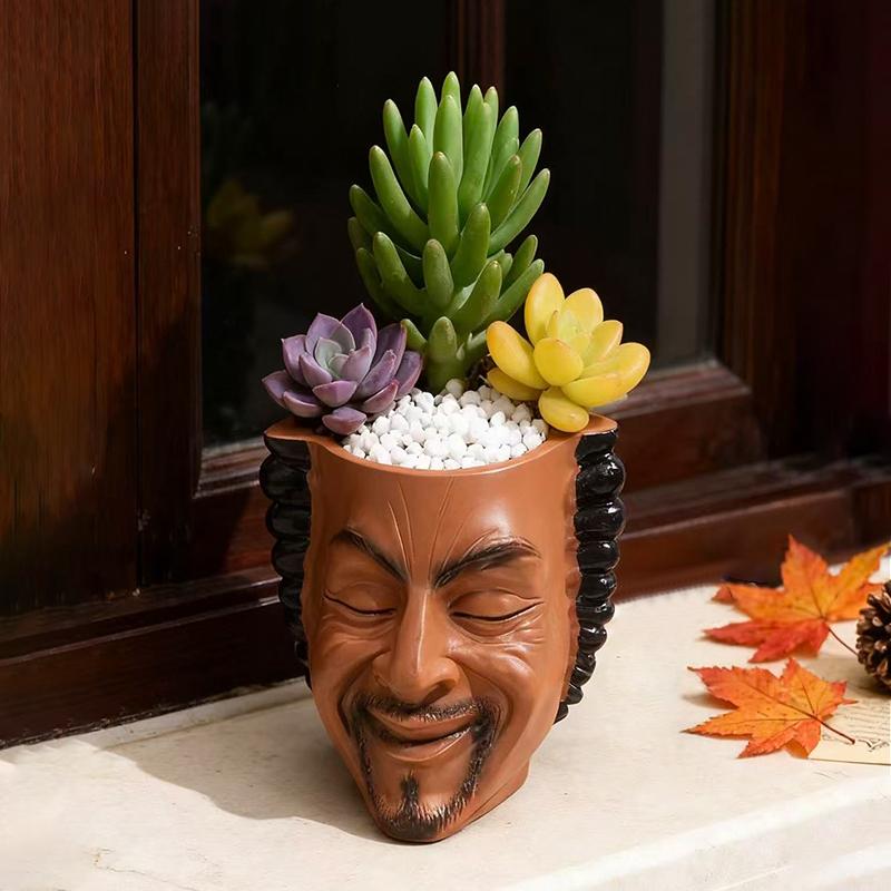 Creative  Style Flowerpot Green Potted Plants Container Home Courtyard Garden Decoration Resin Handicrafts Ornament
